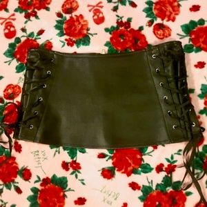 Pleather mini skirt. Large/X-large